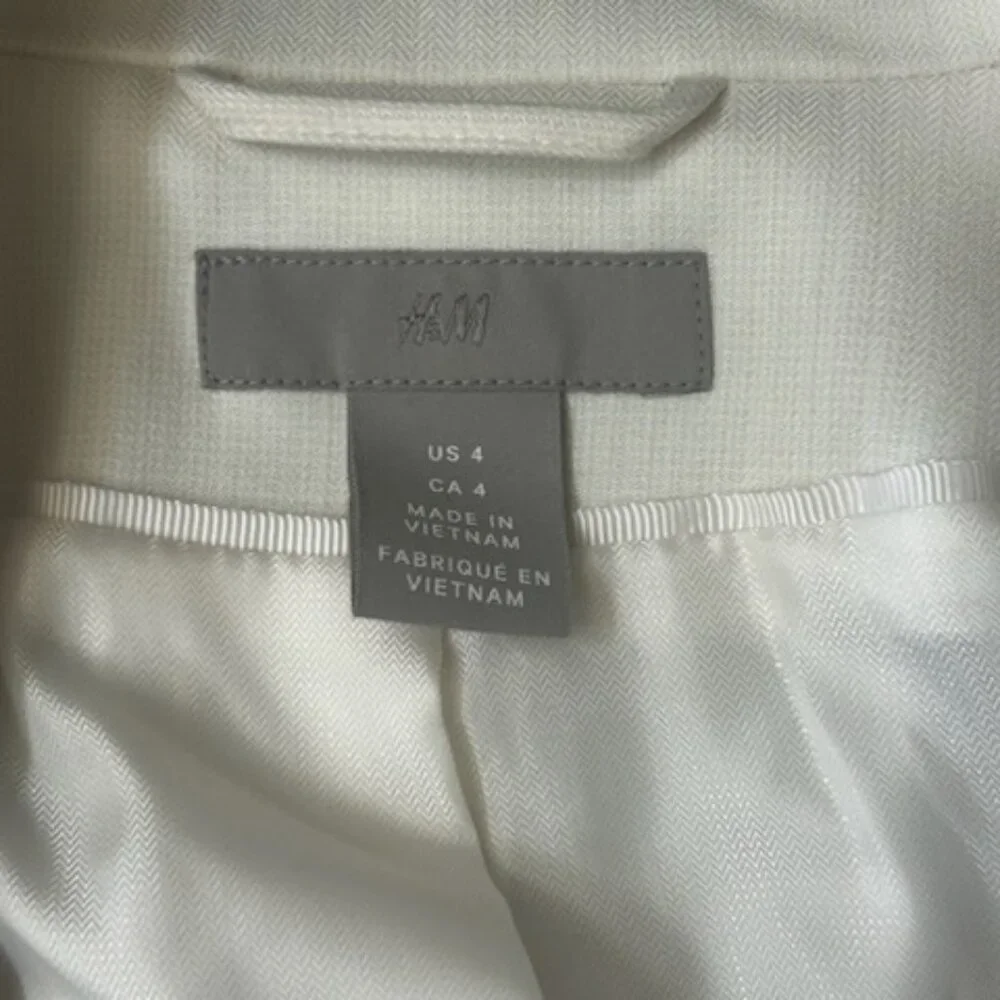 NWOT H&M Cream Fitted Jacket Blazer - Picture 5 of 8